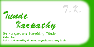 tunde karpathy business card